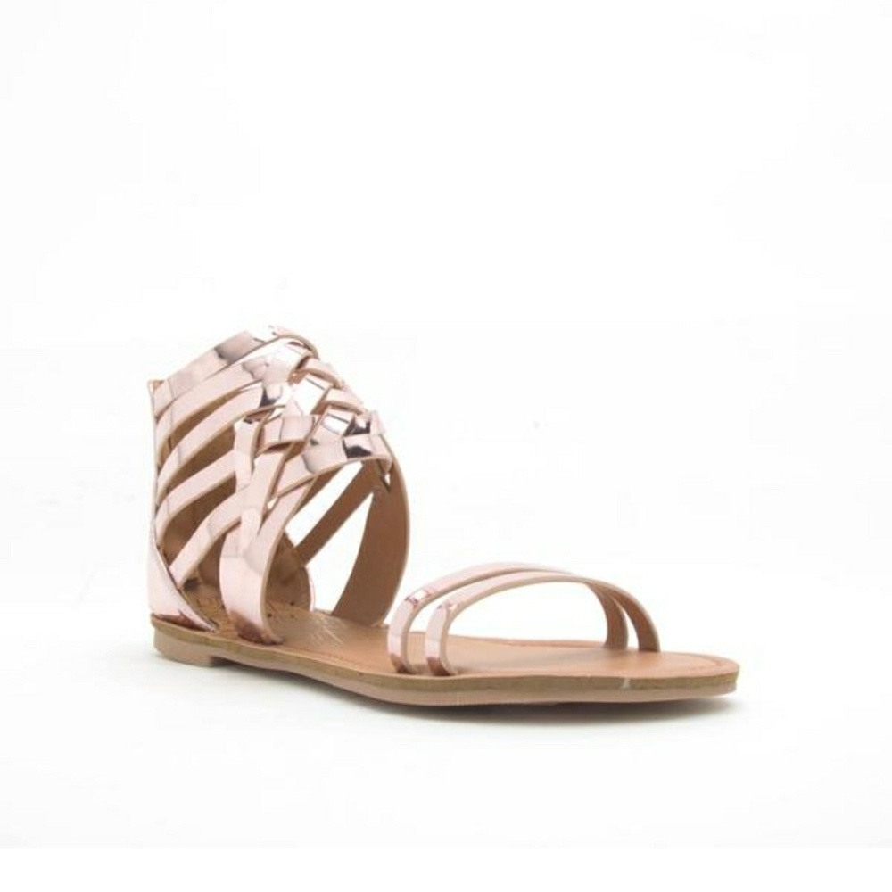 ♨New! Rose gold metallic sandals